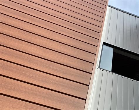 steel box planks|Modern Steel Wood Grain Metal Siding.